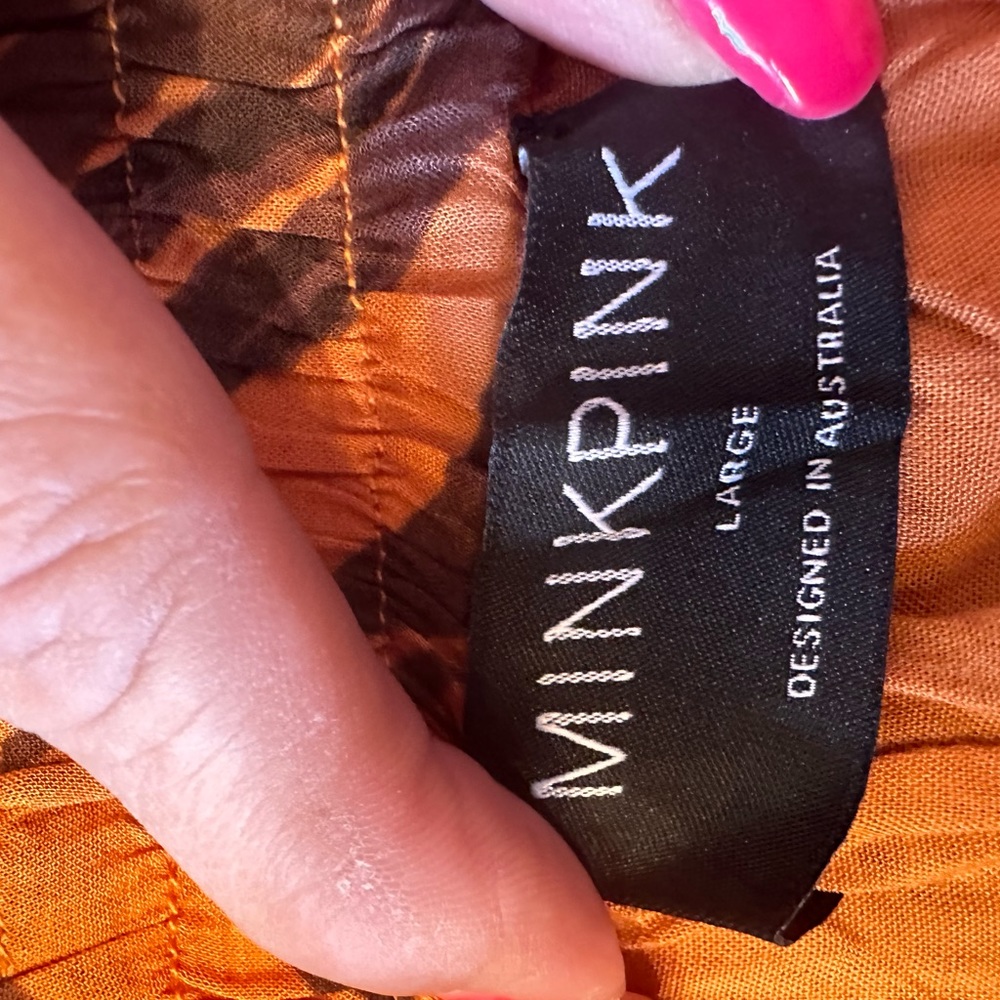 MinkPink size large Finley open back halter midi dress NWT - Picture 7 of 15